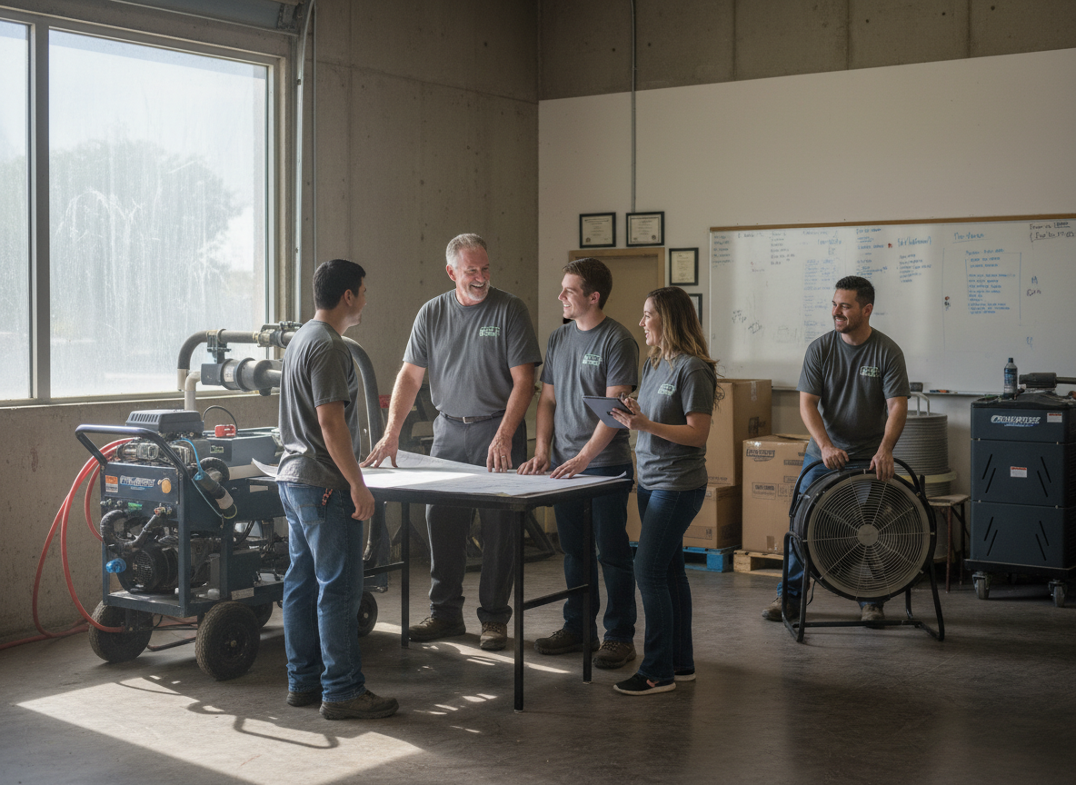 The Gilbert Restoration Solutions team at work in Gilbert