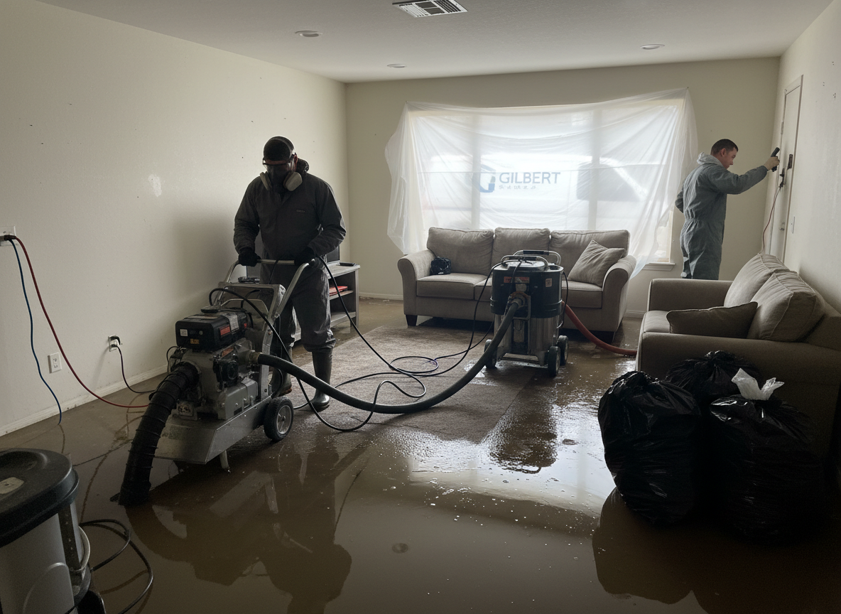 Emergency Water Damage Restoration in Gilbert