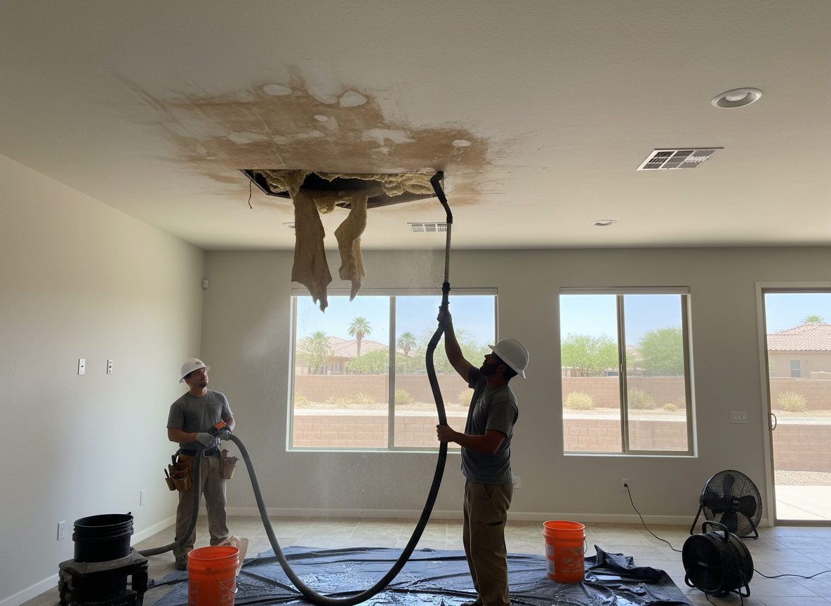 Roof Leak Water Damage Restoration in Gilbert