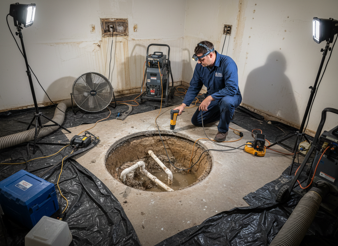 Slab Leak Water Damage Restoration in Gilbert